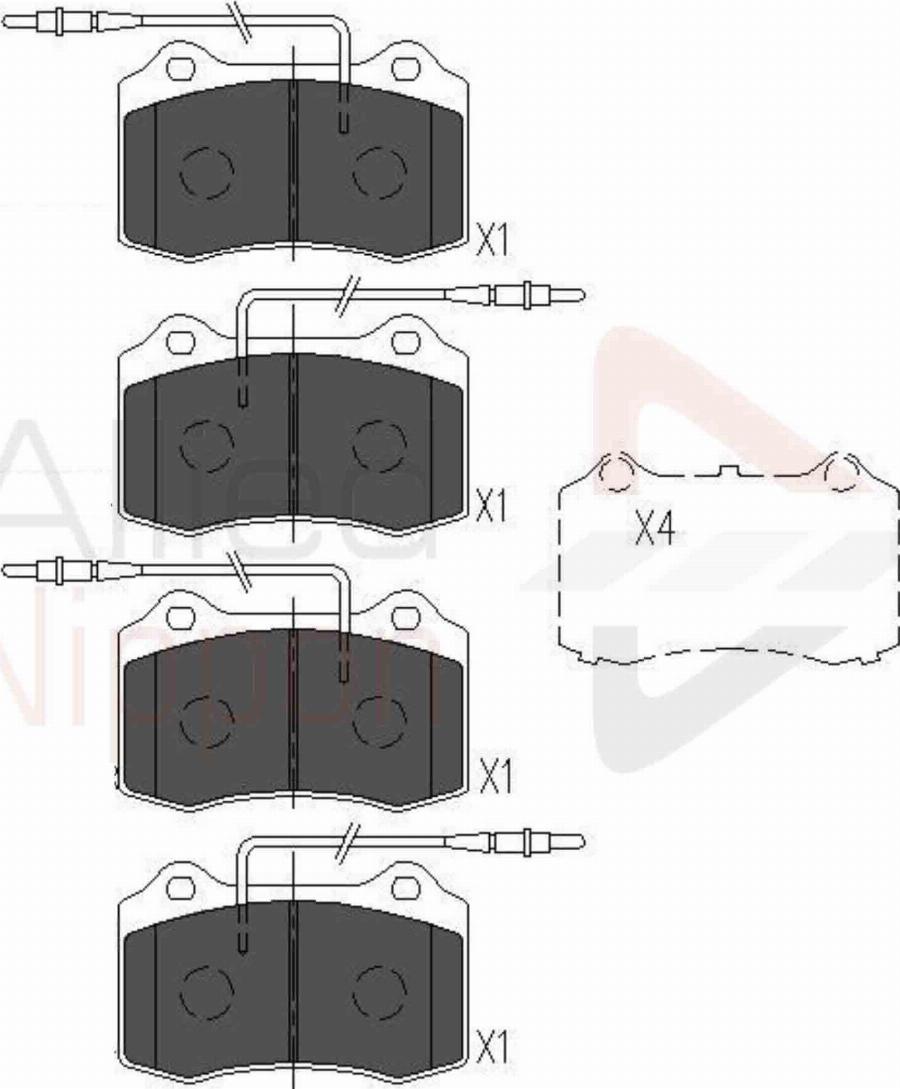 ALLIED NIPPON ADB11227 - Гальмівні колодки, дискові гальма autozip.com.ua