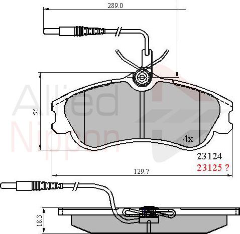 ALLIED NIPPON ADB1174 - Гальмівні колодки, дискові гальма autozip.com.ua