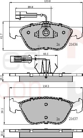 ALLIED NIPPON ADB1897 - Гальмівні колодки, дискові гальма autozip.com.ua