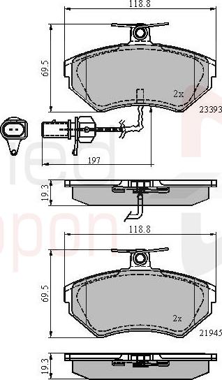 ALLIED NIPPON ADB1736 - Гальмівні колодки, дискові гальма autozip.com.ua