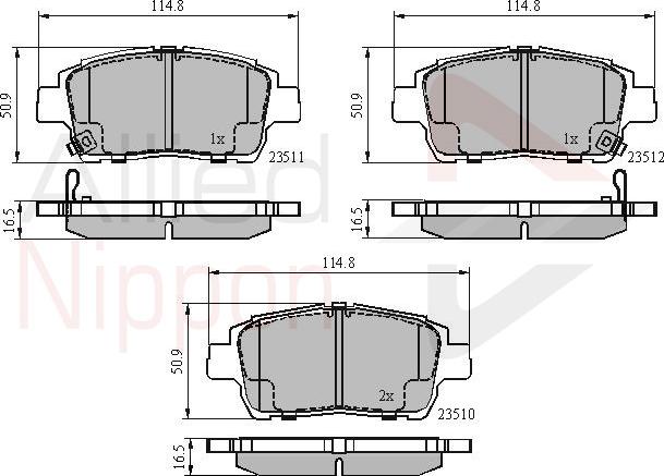 ALLIED NIPPON ADB3901 - Гальмівні колодки, дискові гальма autozip.com.ua