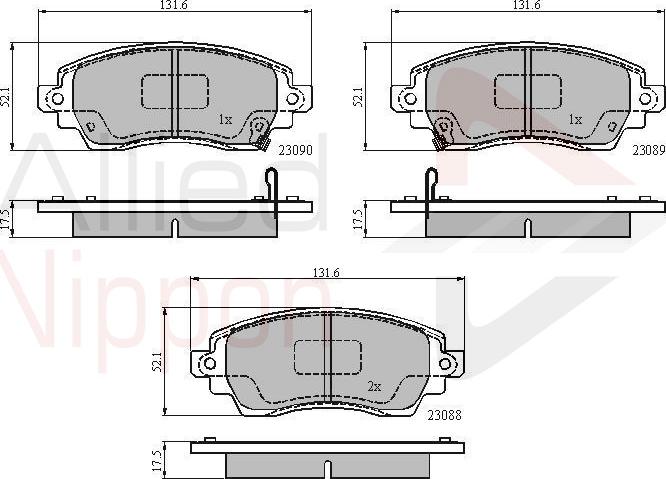 ALLIED NIPPON ADB3908 - Гальмівні колодки, дискові гальма autozip.com.ua