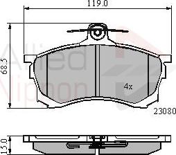 ALLIED NIPPON ADB3452 - Гальмівні колодки, дискові гальма autozip.com.ua