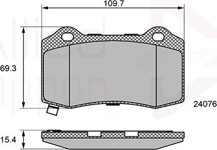 ALLIED NIPPON ADB36065 - Гальмівні колодки, дискові гальма autozip.com.ua