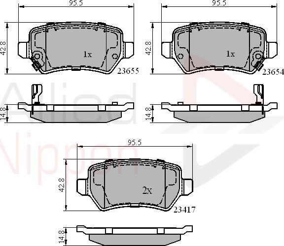 ALLIED NIPPON ADB31551 - Гальмівні колодки, дискові гальма autozip.com.ua