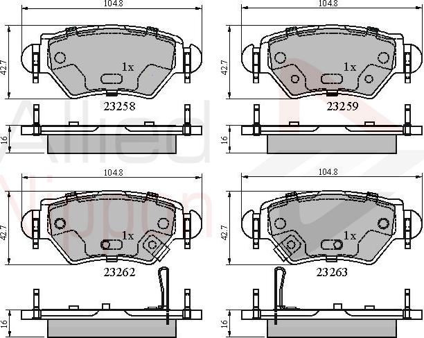 ALLIED NIPPON ADB31504 - Гальмівні колодки, дискові гальма autozip.com.ua