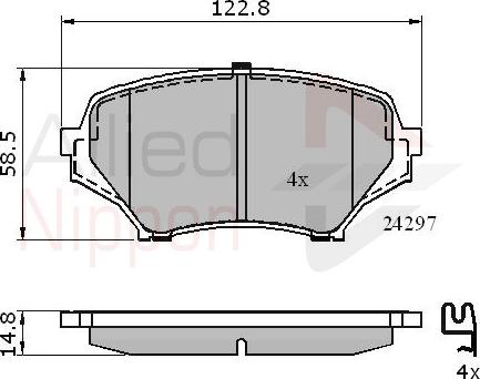 ALLIED NIPPON ADB31631 - Гальмівні колодки, дискові гальма autozip.com.ua