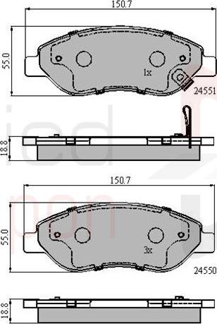 ALLIED NIPPON ADB31638 - Гальмівні колодки, дискові гальма autozip.com.ua