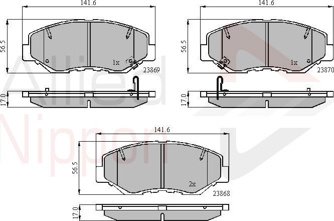ALLIED NIPPON ADB31194 - Гальмівні колодки, дискові гальма autozip.com.ua