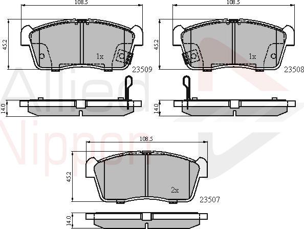 ALLIED NIPPON ADB31113 - Гальмівні колодки, дискові гальма autozip.com.ua