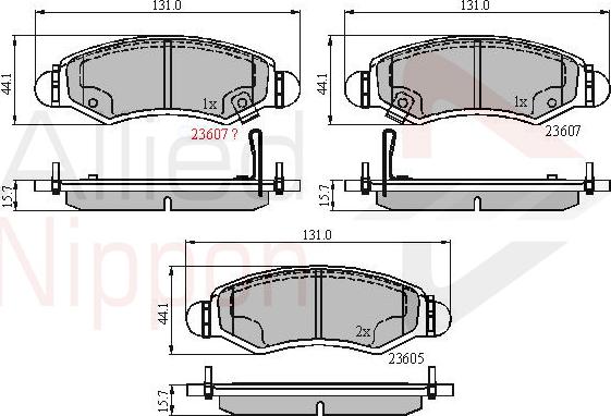 ALLIED NIPPON ADB31297 - Гальмівні колодки, дискові гальма autozip.com.ua