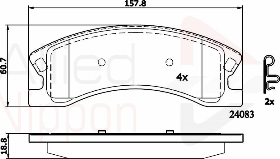 ALLIED NIPPON ADB31202 - Гальмівні колодки, дискові гальма autozip.com.ua
