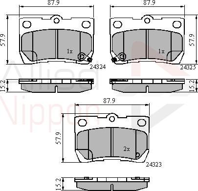 ALLIED NIPPON ADB31729 - Гальмівні колодки, дискові гальма autozip.com.ua