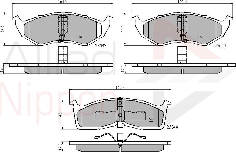 ALLIED NIPPON ADB3850 - Гальмівні колодки, дискові гальма autozip.com.ua