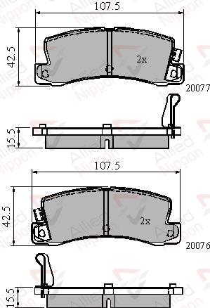 ALLIED NIPPON ADB3864 - Гальмівні колодки, дискові гальма autozip.com.ua