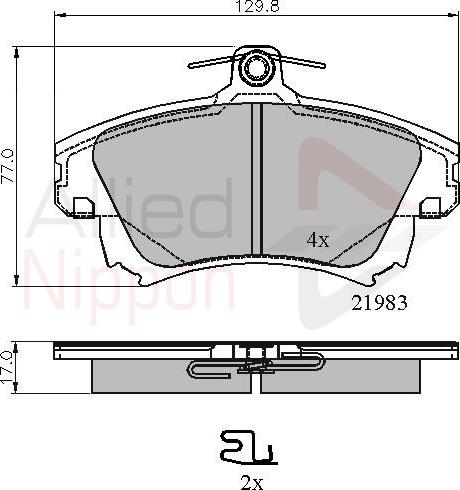 ALLIED NIPPON ADB3813 - Гальмівні колодки, дискові гальма autozip.com.ua