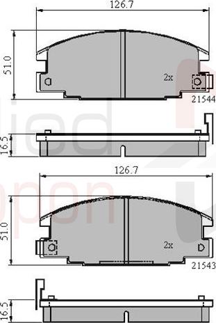 ALLIED NIPPON ADB3322 - Гальмівні колодки, дискові гальма autozip.com.ua