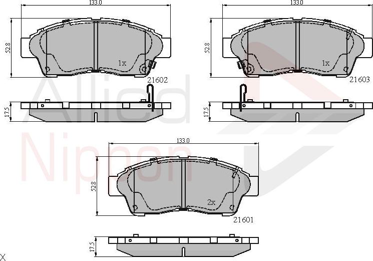 ALLIED NIPPON ADB3260 - Гальмівні колодки, дискові гальма autozip.com.ua