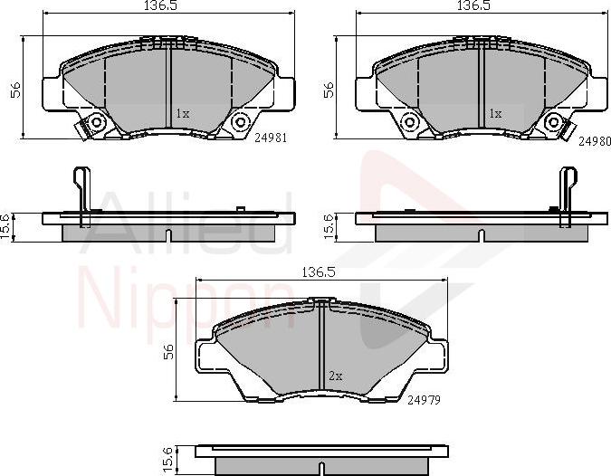 ALLIED NIPPON ADB32036 - Гальмівні колодки, дискові гальма autozip.com.ua