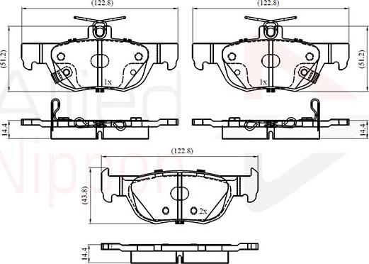 ALLIED NIPPON ADB32857 - Гальмівні колодки, дискові гальма autozip.com.ua