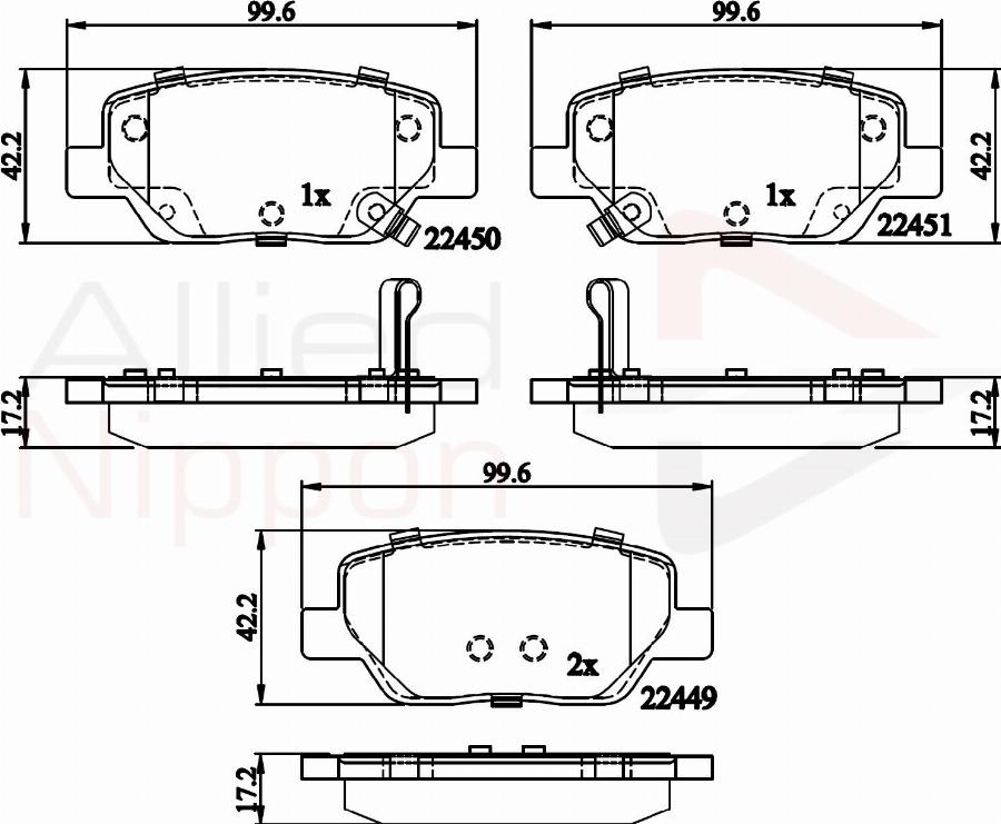 ALLIED NIPPON ADB32323 - Гальмівні колодки, дискові гальма autozip.com.ua