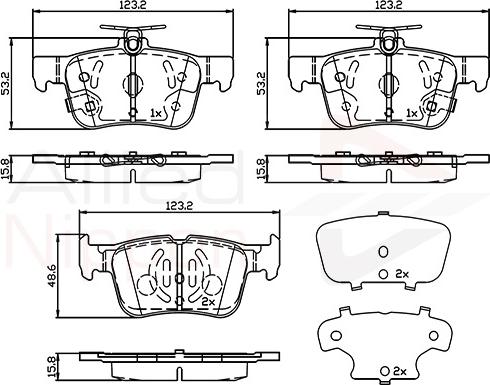 ALLIED NIPPON ADB32243 - Гальмівні колодки, дискові гальма autozip.com.ua