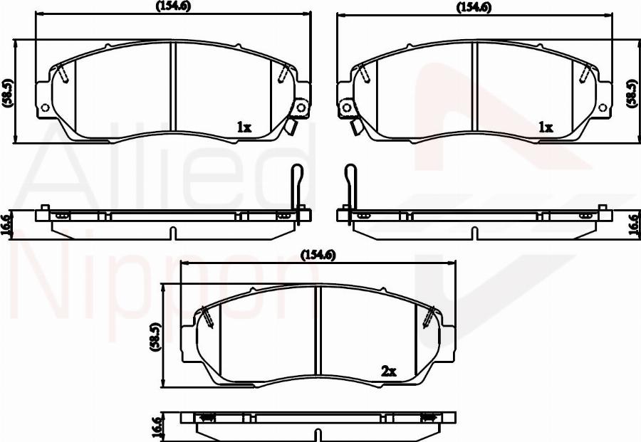 ALLIED NIPPON ADB32273 - Гальмівні колодки, дискові гальма autozip.com.ua