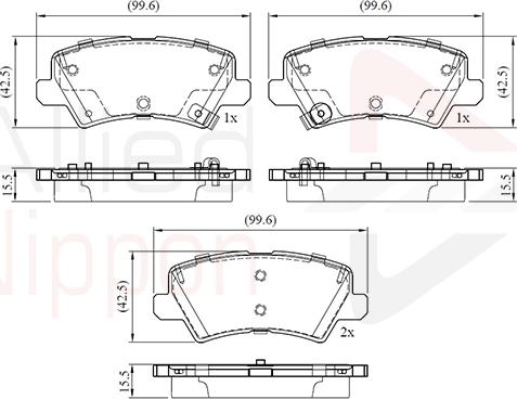 ALLIED NIPPON ADB32757 - Гальмівні колодки, дискові гальма autozip.com.ua
