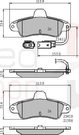 ALLIED NIPPON ADB2470 - Гальмівні колодки, дискові гальма autozip.com.ua