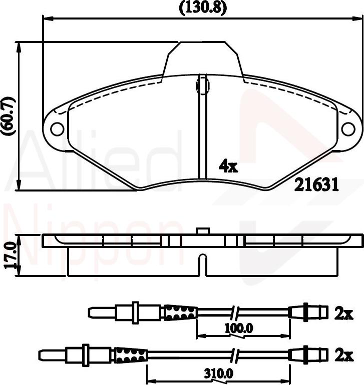 ALLIED NIPPON ADB2568 - Гальмівні колодки, дискові гальма autozip.com.ua