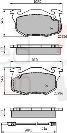 ALLIED NIPPON ADB21615 - Гальмівні колодки, дискові гальма autozip.com.ua