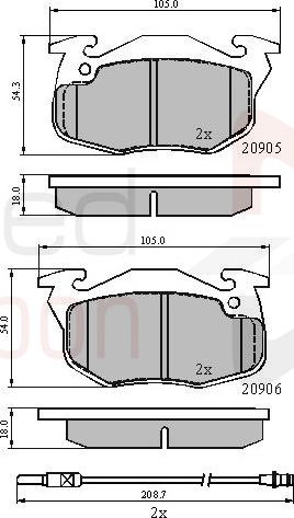 ALLIED NIPPON ADB2258 - Гальмівні колодки, дискові гальма autozip.com.ua