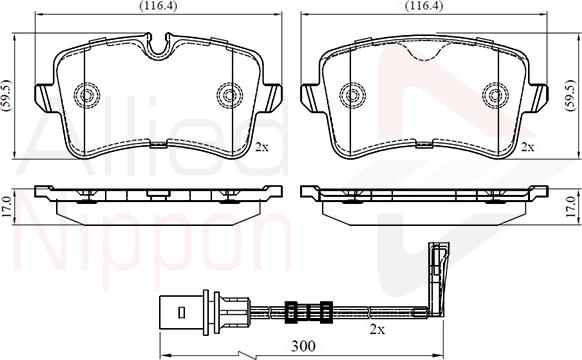 ALLIED NIPPON ADB22391 - Гальмівні колодки, дискові гальма autozip.com.ua