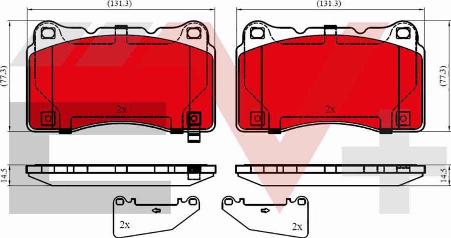 ALLIED NIPPON AEV32859 - Гальмівні колодки, дискові гальма autozip.com.ua