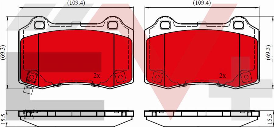 ALLIED NIPPON AEV32308 - Гальмівні колодки, дискові гальма autozip.com.ua