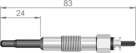 A-N PARTS 083 170 - Свічка розжарювання autozip.com.ua