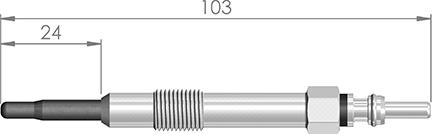 A-N PARTS 103 436 - Свічка розжарювання autozip.com.ua