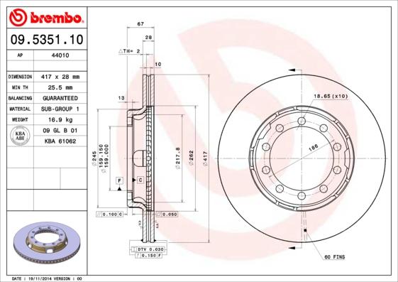 AP 44010 - Гальмівний диск autozip.com.ua