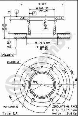 AP 44011 - Гальмівний диск autozip.com.ua