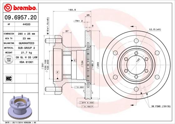 AP 44020 - Гальмівний диск autozip.com.ua