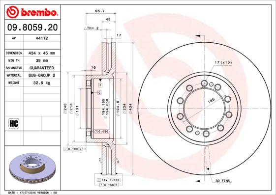 AP 44112 - Гальмівний диск autozip.com.ua