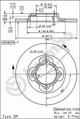 AP 19006 - Гальмівний диск autozip.com.ua