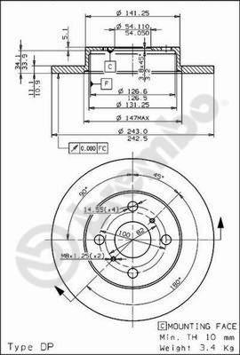 AP 19003 - Гальмівний диск autozip.com.ua