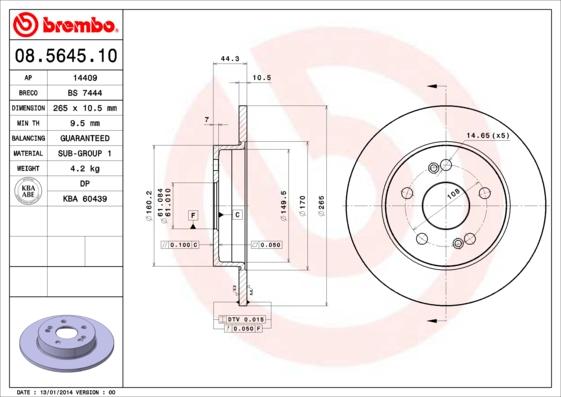 AP 14409 - Гальмівний диск autozip.com.ua