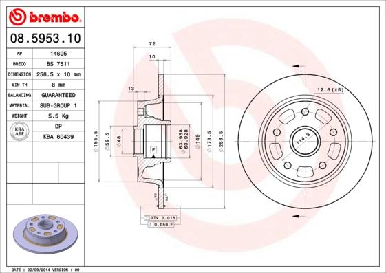 AP 14605 - Гальмівний диск autozip.com.ua