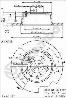 AP 14096 - Гальмівний диск autozip.com.ua