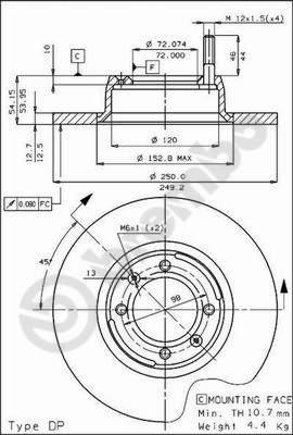 AP 14092 - Гальмівний диск autozip.com.ua