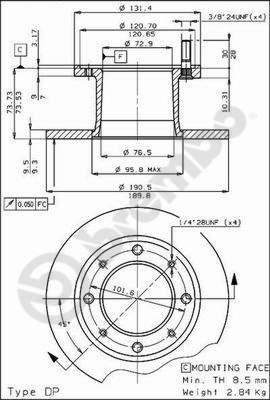 AP 14016 - Гальмівний диск autozip.com.ua