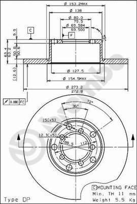 AP 14018 - Гальмівний диск autozip.com.ua