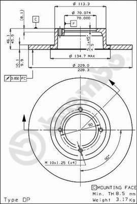 AP 14085 - Гальмівний диск autozip.com.ua